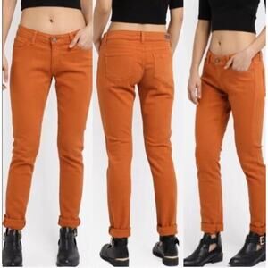Paige Coral Troy Boy Straight Leg Jeans 25
